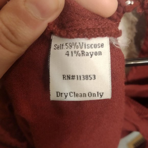 Storee Red Long-Sleeved Top with Detailing - Picture 8 of 8